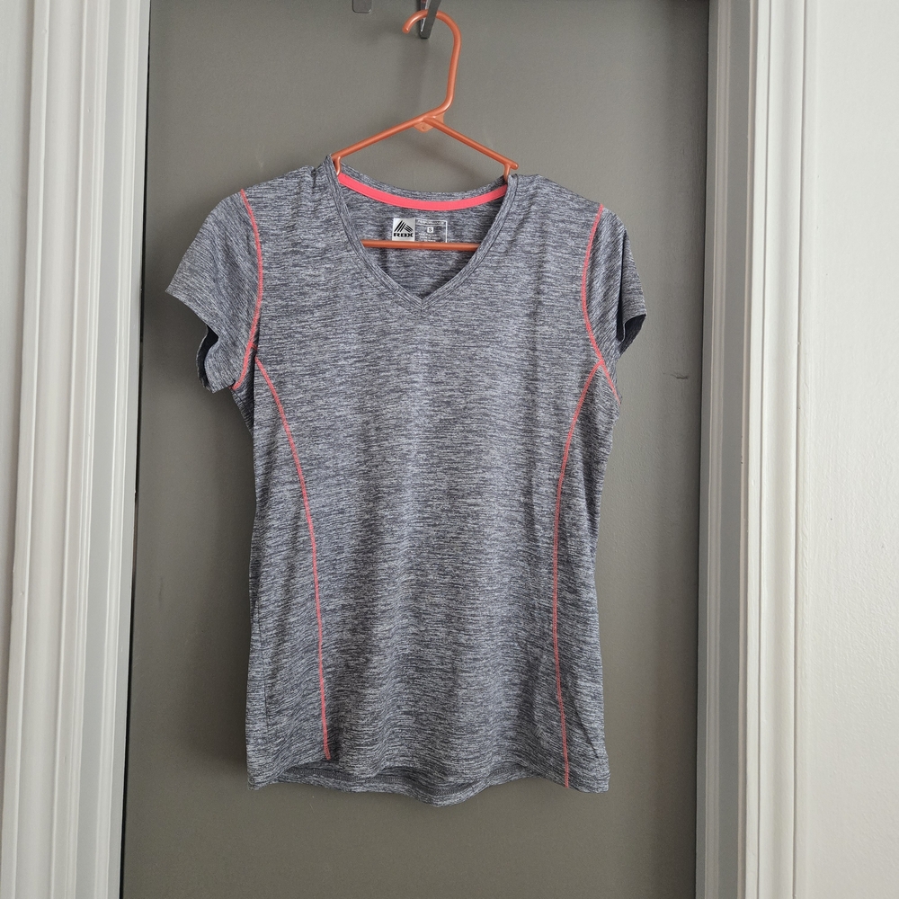 RBX Heather Gray T-Shirt with Pink Trim